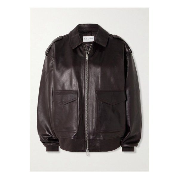 더프랭키샵 바이퍼 오버사이즈 가죽 재킷 브라운 1647597355858522