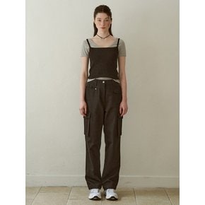 Letter Pocket Cargo Pants (Black)