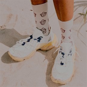 [230프로젝트] 230 FACE PATTERN SOCKS_BEIGE