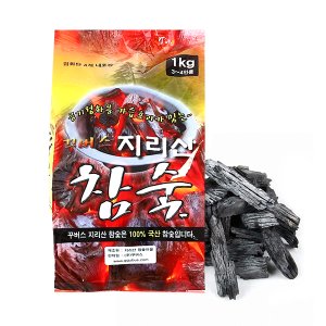 꾸버스 [공식몰] 꾸버스 지리산 참숯 1kg 봉지숯 바베큐숯 구이용 캠핑 펜션 숯불 차콜 착화제 착화탄