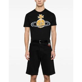 26SS 비비안웨스트우드 타임 머신 티셔츠 3G01001LJ001MSS24N401 BLACK