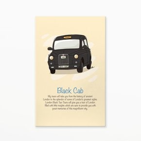 [우아한 달팽이] 액자 포스터 택시 블랙캡