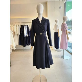 JJ지고트 [여주점] [JJ 지고트] 여성 피크드 라펠 플레어 원피스GRAM0OP961