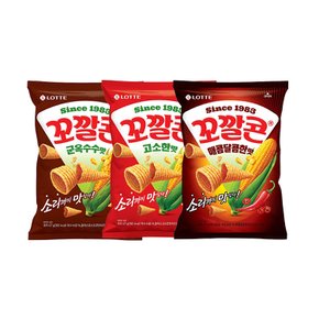 롯데제과 꼬깔콘 군옥수수+매콤달콤+고소한맛 67g 각4입씩