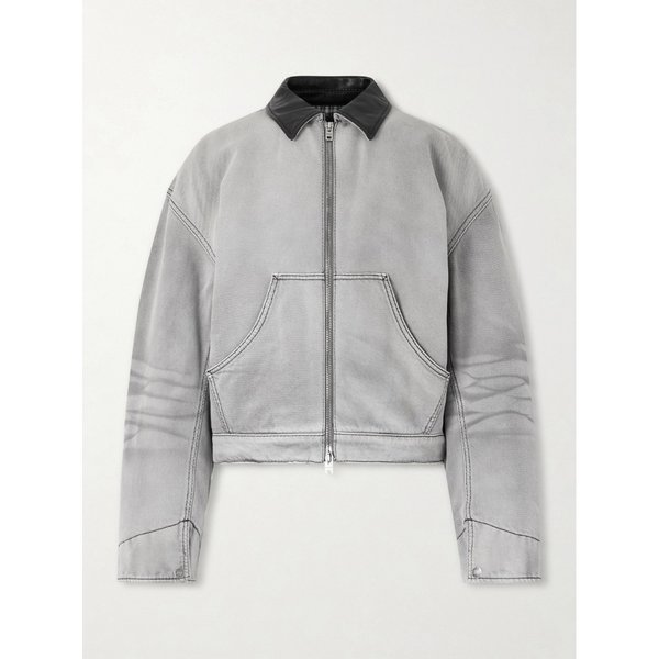 가죽 트리밍 코튼 재킷 46376663162969931