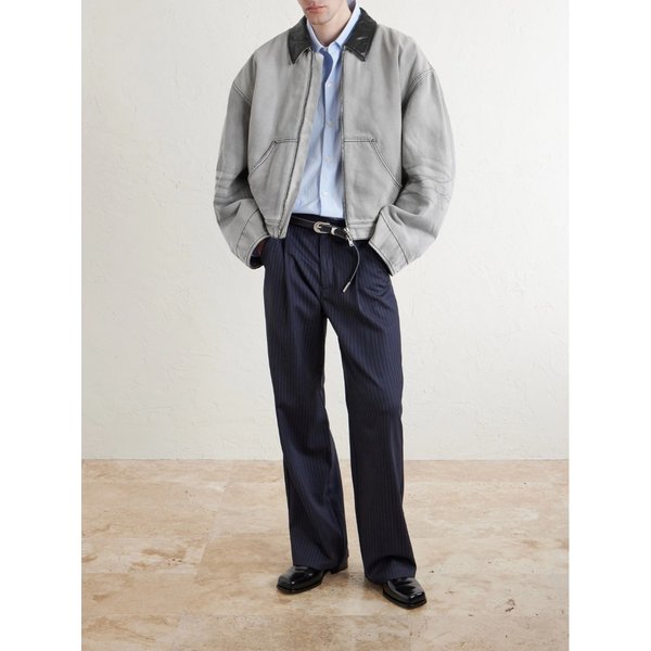 가죽 트리밍 코튼 재킷 46376663162969931