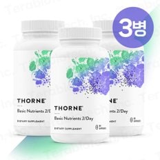 [무료배송] 쏜리서치 베이직 뉴트리언트 투퍼데이 60캡슐 3병 Thorne Basic Nutrients 2 Day