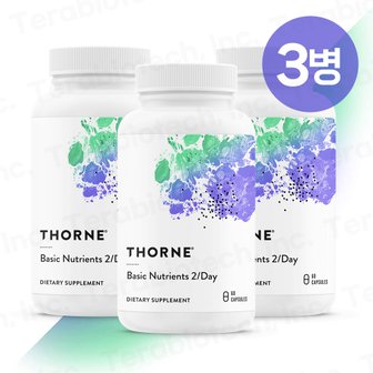 쏜리서치 [무료배송] 쏜리서치 베이직 뉴트리언트 투퍼데이 60캡슐 3병 Thorne Basic Nutrients 2 Day