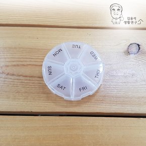 원형 일주일약통 약케이스 알약통 구급함 휴대용 알약