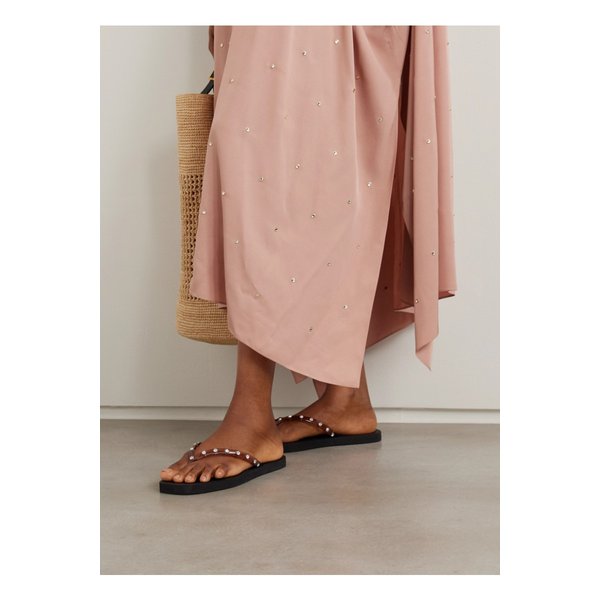 로플러 랜달 타린 크리스털 장식 Pvc 플립플랍 블랙 46376663162925935