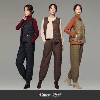 바네사리찌 24FW 바네사리찌 퀼팅 자수 상하의세트 (베스트+팬츠)