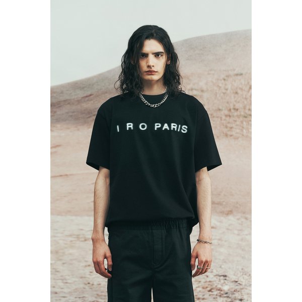 [여주점] [이로] 남성 IRO PARIS 블러 로고 티셔츠 IQTAA24707BKX