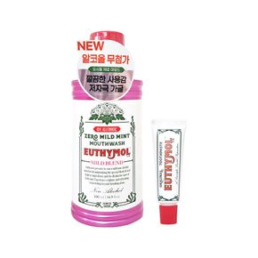 [ EUTHYMOL ] 유시몰 무알콜 가글 대용량 구강청결제 500ml+치약20g..[36071321]