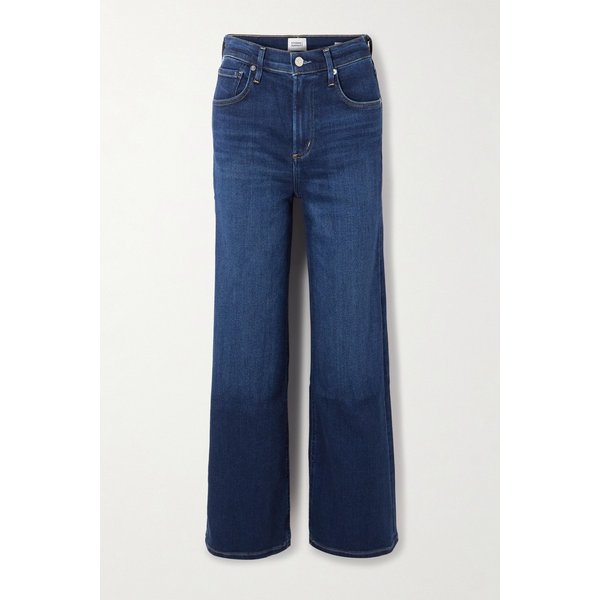 라이라 크롭 하이웨이스트 와이드 진 다크 데님 46376663162940659