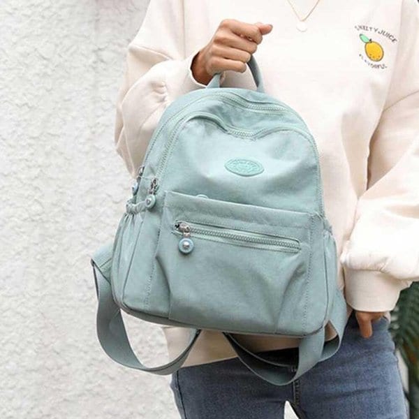 [옷자락] 여성 캐주얼 방수 나일론 보조 포켓 미니 백팩