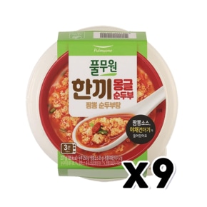 풀무원 한끼몽글순두부 짬뽕순두부탕 즉석식 277g x 9개