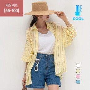 55 100  벌룬소매 스트라이프 셔츠 NK61 TS 22_P429936141