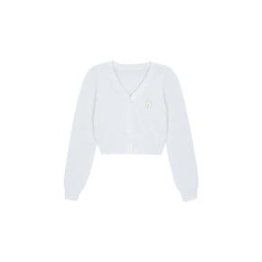 V-Neck Pullover Cardigan - white