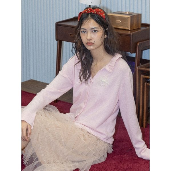 DD_Romantic frill knit cardigan_PINK