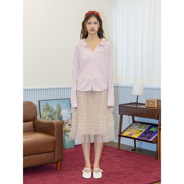 DD_Romantic frill knit cardigan_PINK