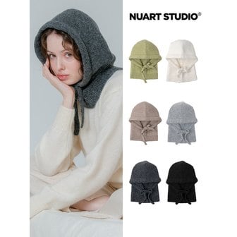 누아트스튜디오 후디 스트링 니트 바라클라바_6color