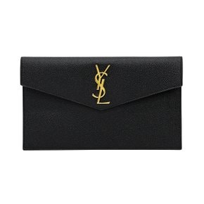 24SS 생로랑 YSL 금장 모노그램 업타운 파우치 블랙 565739 1GF0J 1000