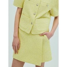 Tweed Wrap Short Pants_Yellow