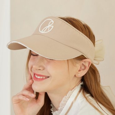 제이제인 여성 골프웨어 제이제인 로고 라인 컬러 선캡 (Beige)