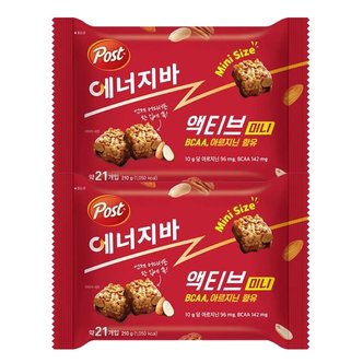  포스트 에너지바 액티브 미니 210g x 2개