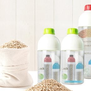 1300ml bpa프리 투명 밀폐통 주방 더블캡 깔때기 곡물 분리형 보관 잡곡