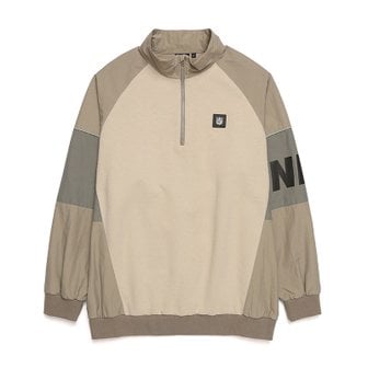 NFL [본사직영]엔에프엘 F213MTS017 더블 믹스 롱 슬리브 티셔츠 BEIGE