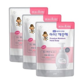 아이깨끗해 프리미엄 모이스처 퓨어로즈 400ml 리필 x 3개 핸드워시 폼 핸드솝 거품형 손세정제