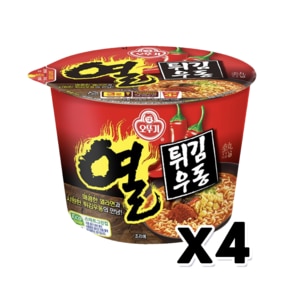 오뚜기 열튀김우동컵 큰컵사발면 100g x 4개