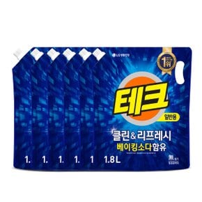 테크 클린앤리프레쉬 일반 리필 1.8L x 6개