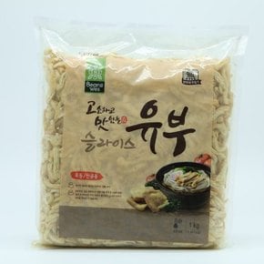 우천 우동 어묵탕 유부채 슬라이스 냉동 1kg