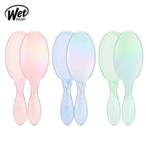 wet brush 프로 디탱글러 홀로그래픽 헤어 드라이 브러쉬 극손상모 두피 마사지 빗