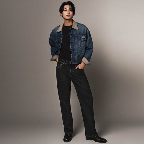 Calvin Klein Jeans 남성 80s 아이콘 다크블루 데님 자켓(4RB990G)