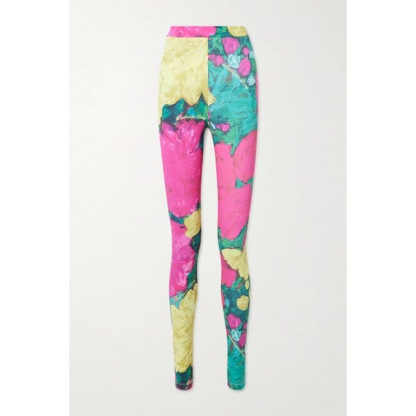 프린트 스트레치 저지 레깅스 그린 46376663162945953