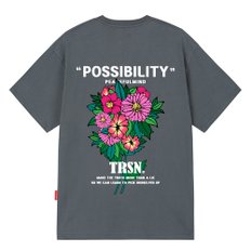 POSSIBILITY FLOWER 티셔츠 - 그레이