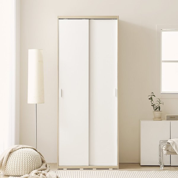 가구 레오 빅 키큰 수납 슬라이딩 긴 옷장 800