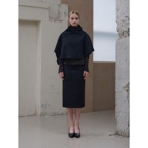 Mela wool cape [Black]