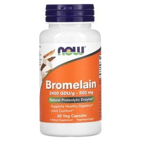 해외직구 NOW Foods 나우푸드 브로멜라인 500mg 60베지캡슐 Bromelina