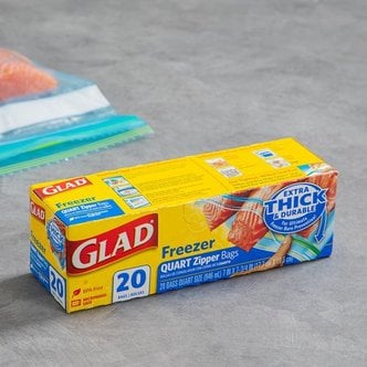 글래드 와이드씰 지퍼백 (중) 냉동용 20매