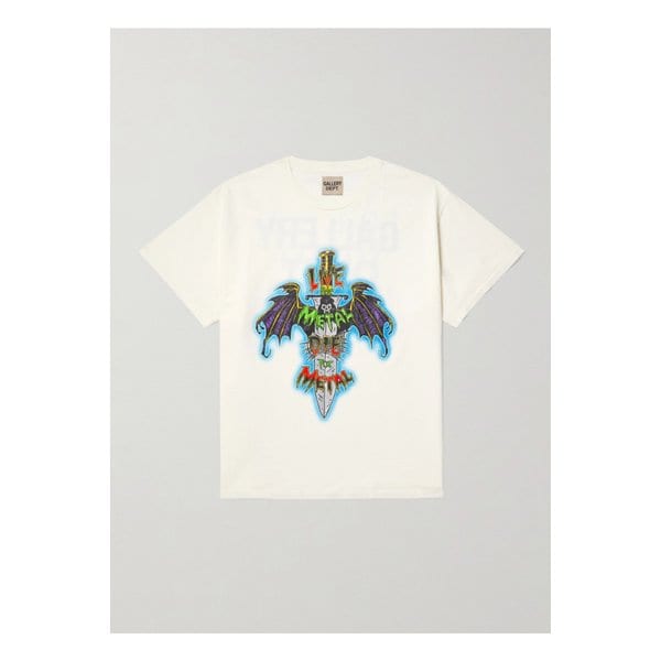 리브 포 메탈 글리터 프린트 코튼 저지 티셔츠 뉴트럴 46376663162903272