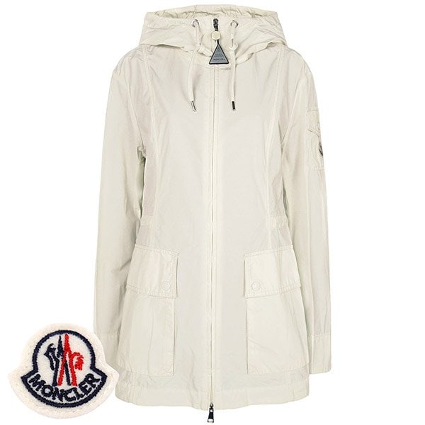 [부산점] 몽클레어 화이트 레안드로 윈드브레이커 후드 집업 자켓 LEANDRO 1A00133 549P3 034