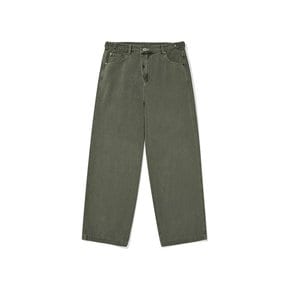 Latch tapered twill pants / Washed khaki