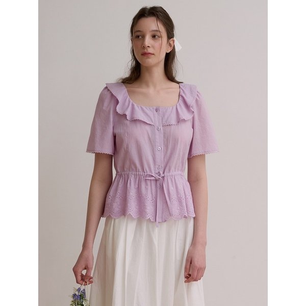 Eyelet lace blouse - Lavender