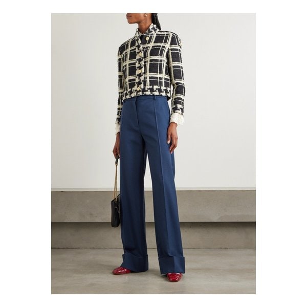 울 트윌 와이드 팬츠 네이비 1647597350345690