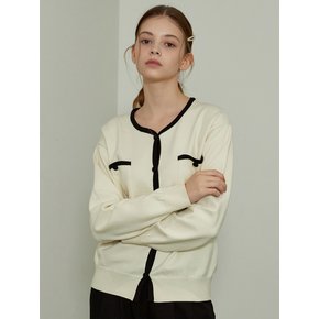 j1052 line pocket cardigan (ivory)