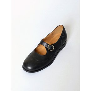 Wingtip Brogue Mary Jane . Black